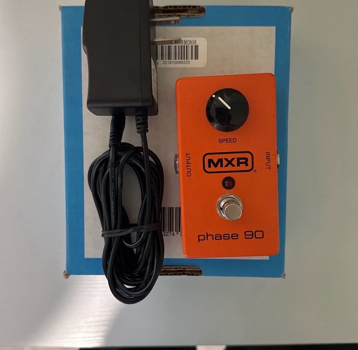 MXR Phase 90 Analog Orange Phaser Pedal for Electric Guitar with Power Adapter
