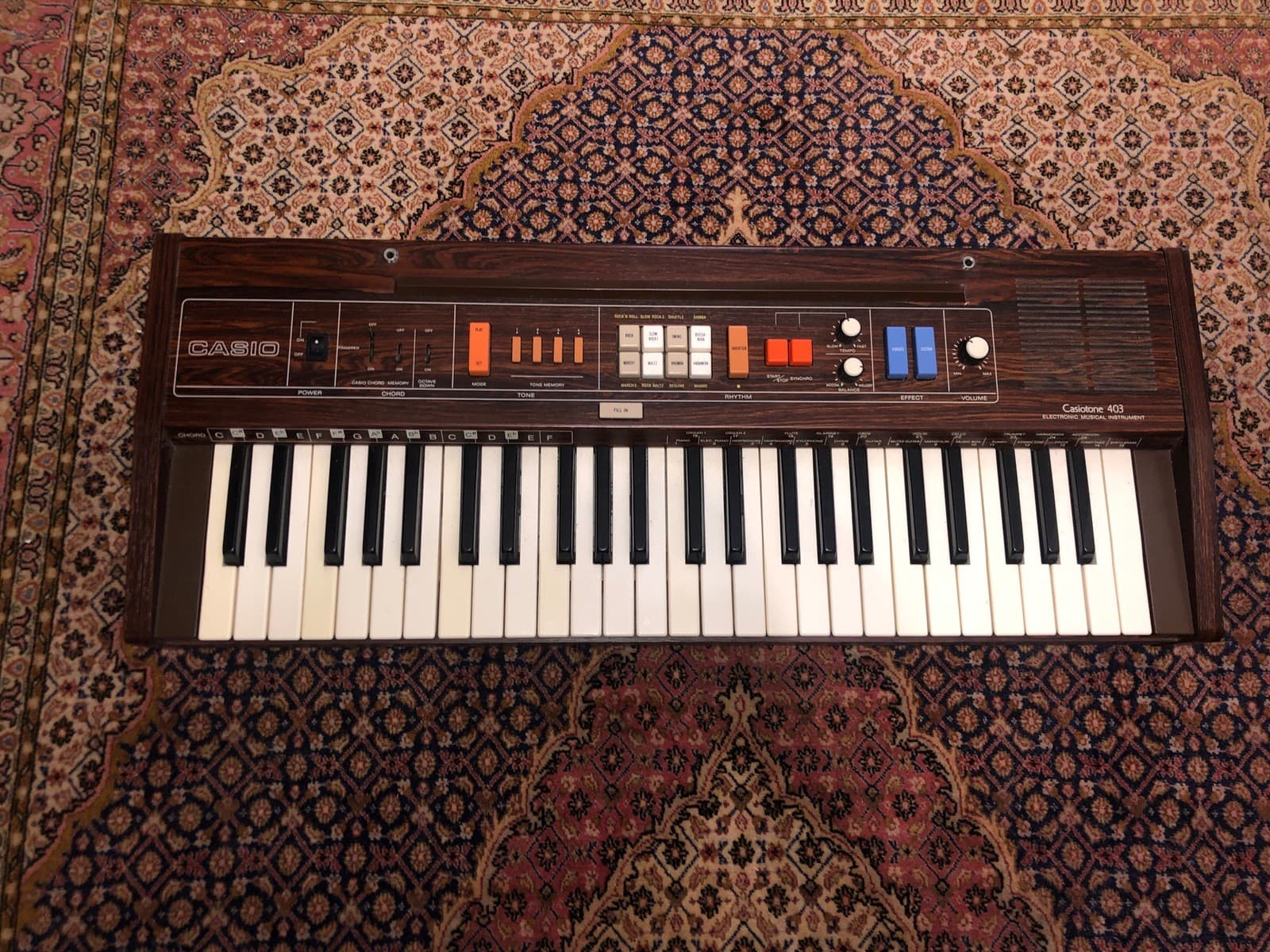 Vintage Casio Casiotone 403 Keyboard Synthesizer Synth Piano Analog 1980's Drum