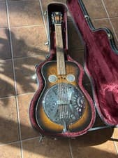 Dobro Acoustic Resonator Guitar Sunburst Single-cone Spider Bridge 6 String Case