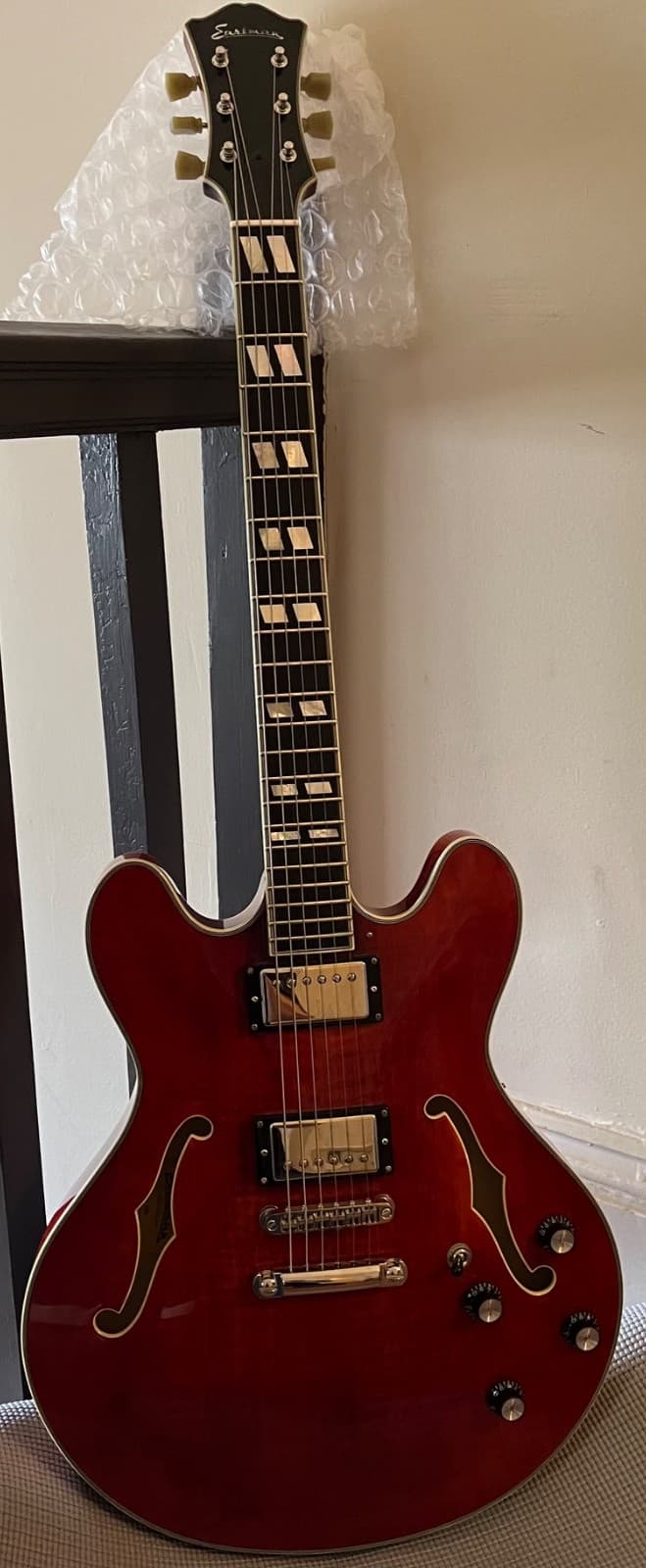 Eastman T486 Thinline Semi-Hollow Electric Guitar - Classic with Hardshell Case