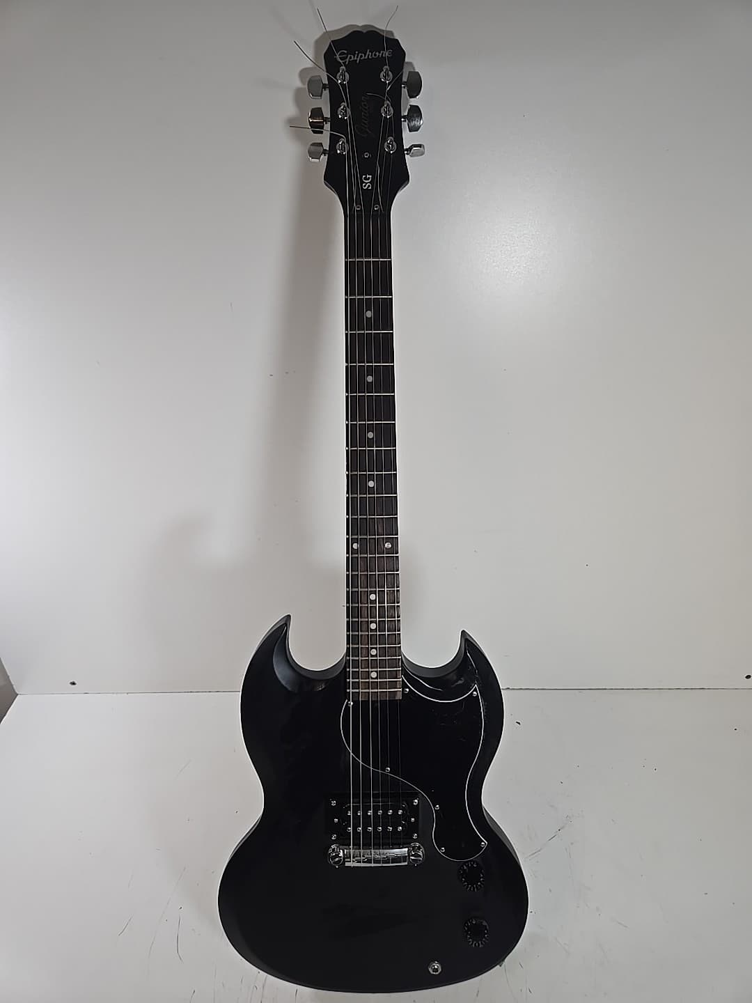 Epiphone SG Junior Model Electric Guitar Black Solid Body 6 String Right-Handed