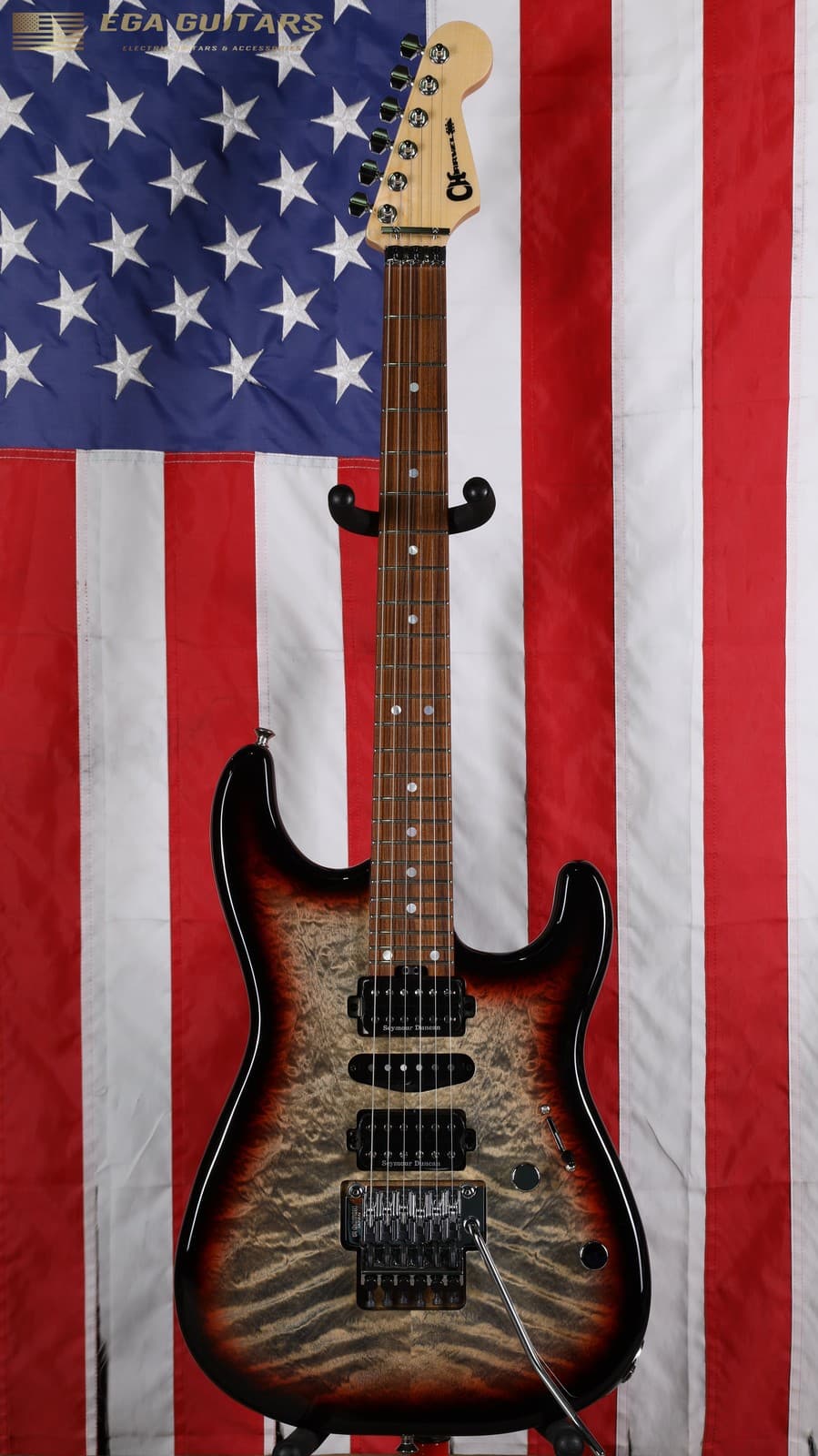 Charvel MJ San Dimas Style 1 HSH FR PF QM - Midnight Glow