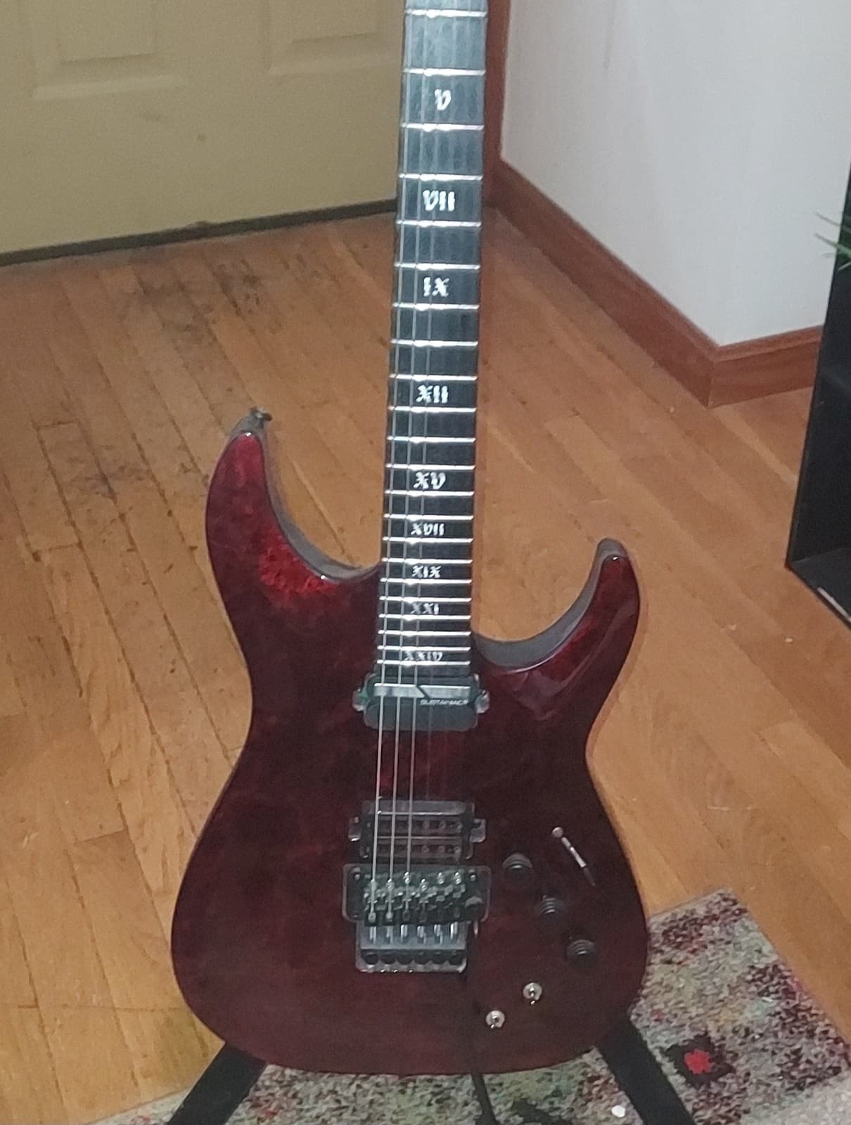 Schecter Guitar Research C1 FRS Apocalypse Electric Guitar Red Reign