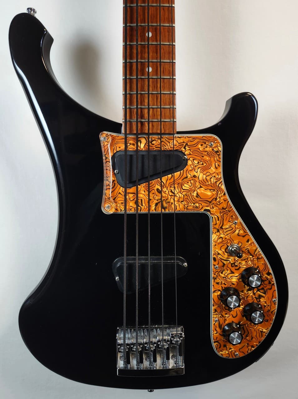 Rickenbacker 2019 4003S/5 Jetglo 5-String Bass, Custom Pickguard, OHSC