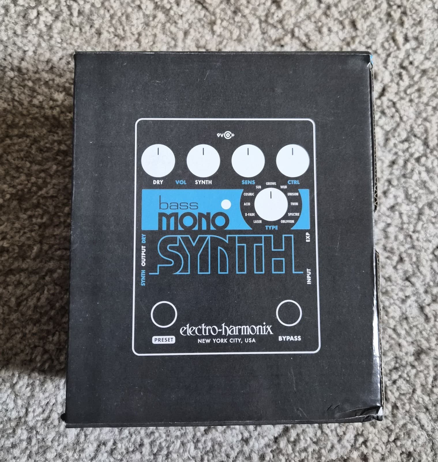 Electro-Harmonix EHX Bass Mono Synth Synthesizer Guitar Pedal Used
