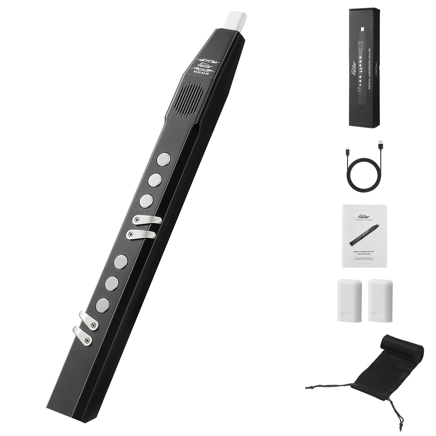 Eastar EDA-100 Digital Woodwind Electric Saxophone 27 Tones Silent Practice