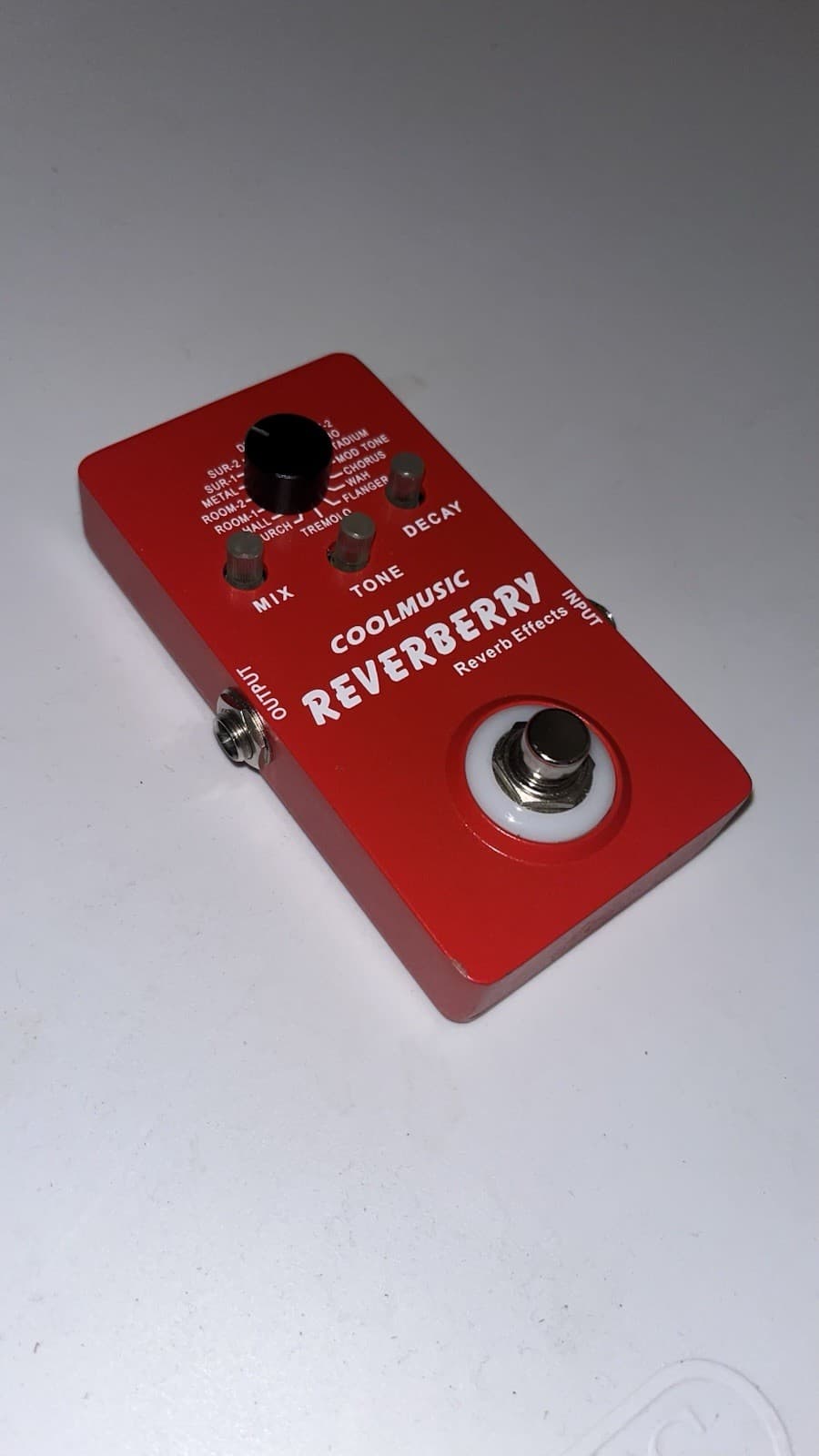Coolmusic Reverberry Digital Reverb Guitar Pedal with 16 Reverb Modes