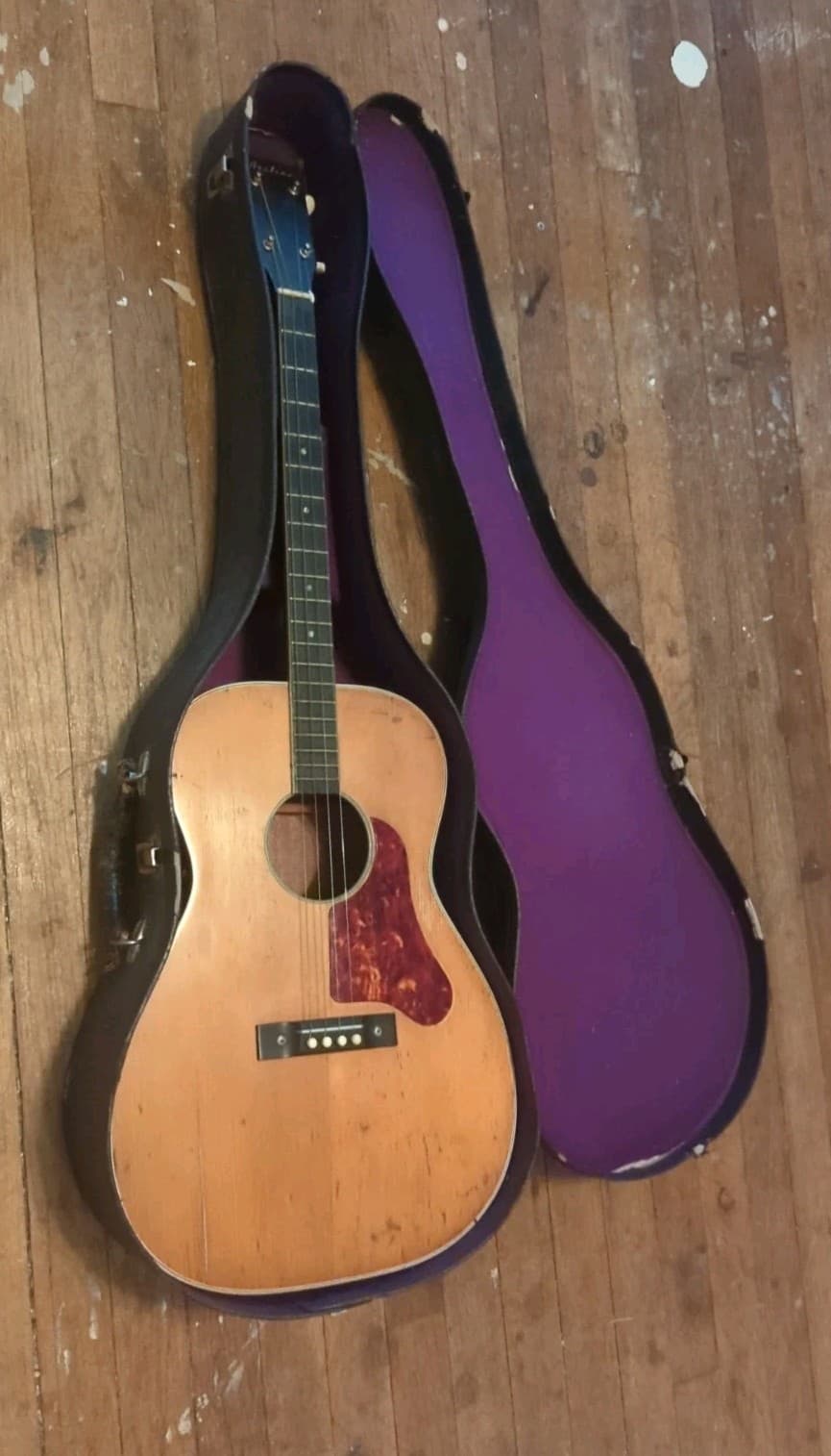 Airline Tenor Guitar Vintage Circa 1940s W/OHSC & Pickup