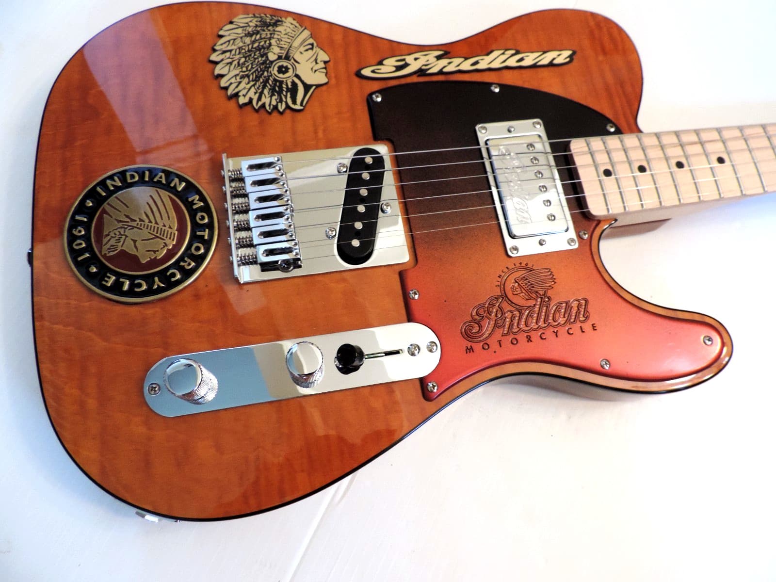 FENDER TELECASTER INDIAN MOTORCYCLE TRIBUTE DDCC CUSTOM ENGRAVED GUITAR