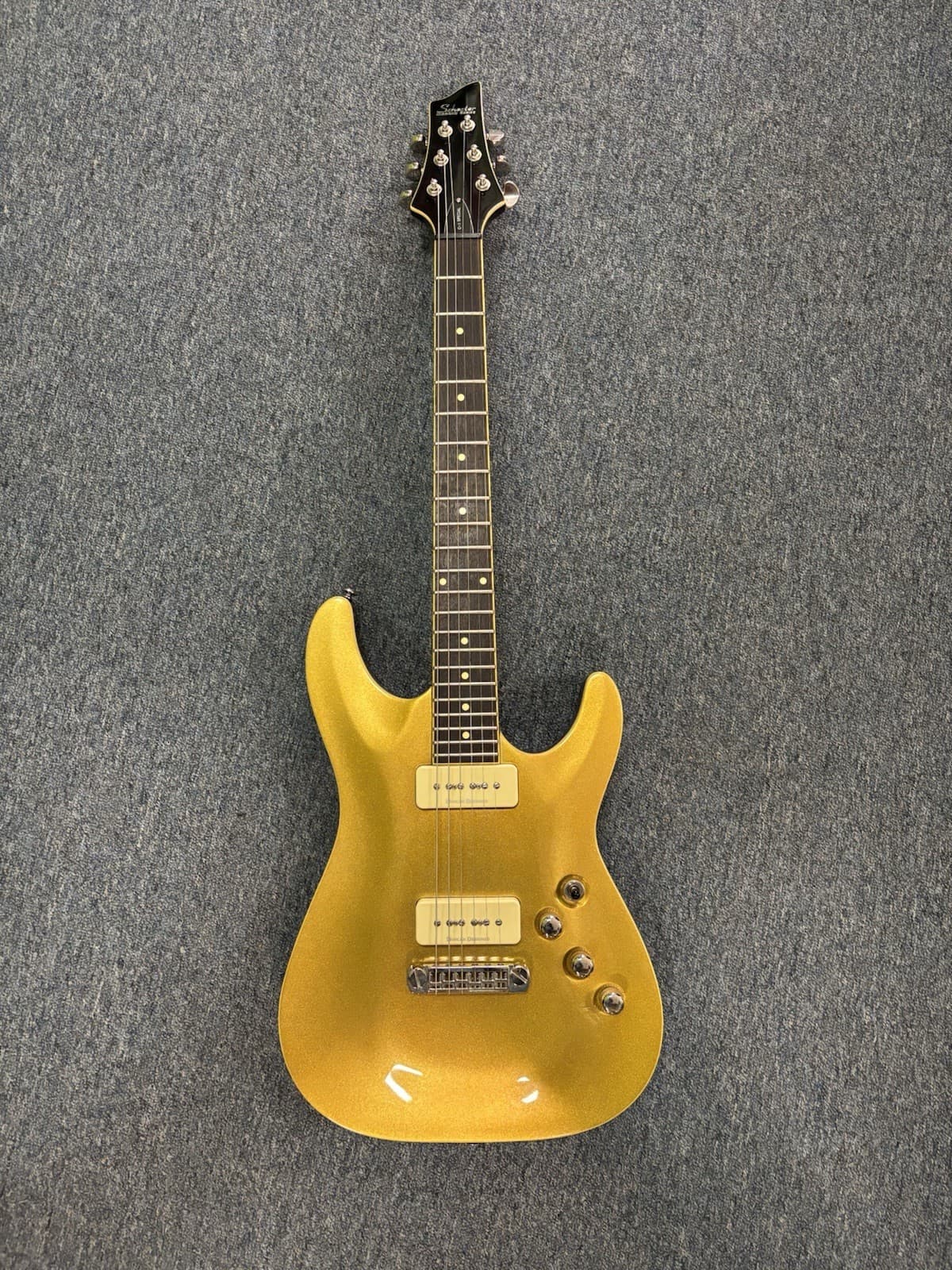 Schecter C-1 Special Gold Top P90 Electric Guitar - Rare Model