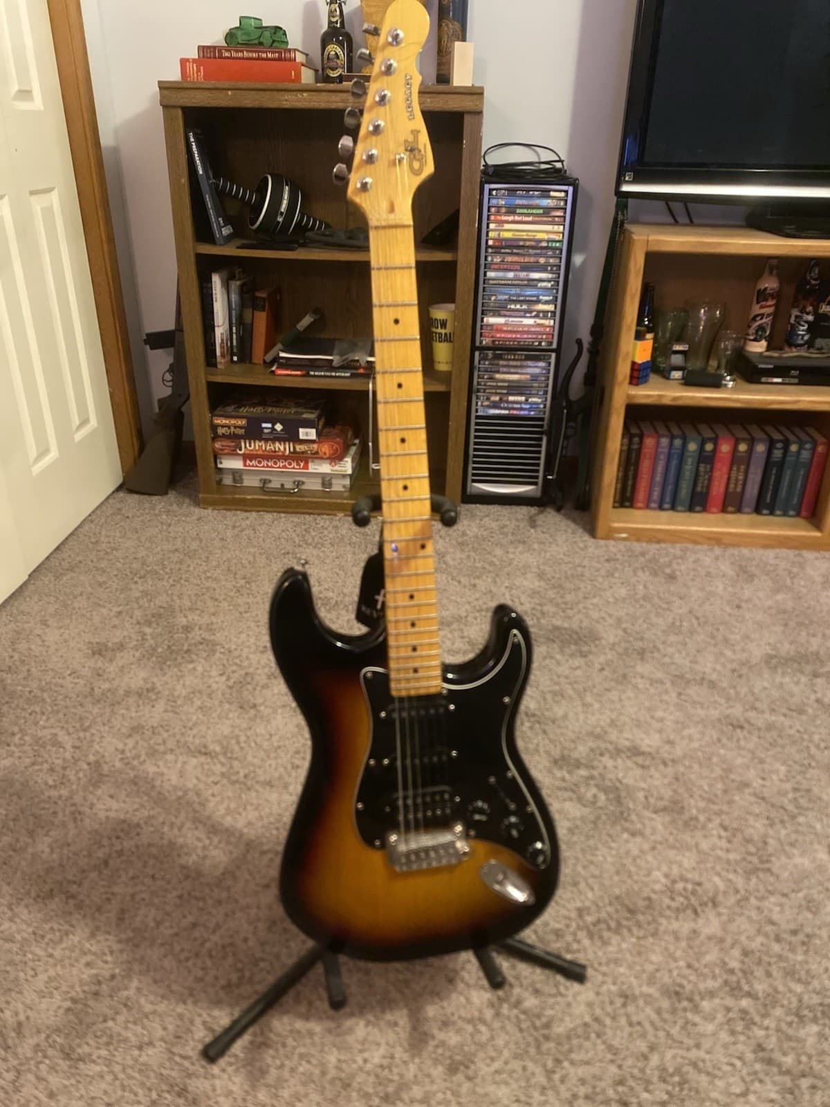 G&L Tribute Series Legacy Electric Guitar, With Soundry Amp And Cord.