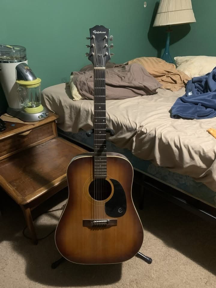 Epiphone Guitar FT-145 Texan Made in Japan Vintage 1973 With Case.