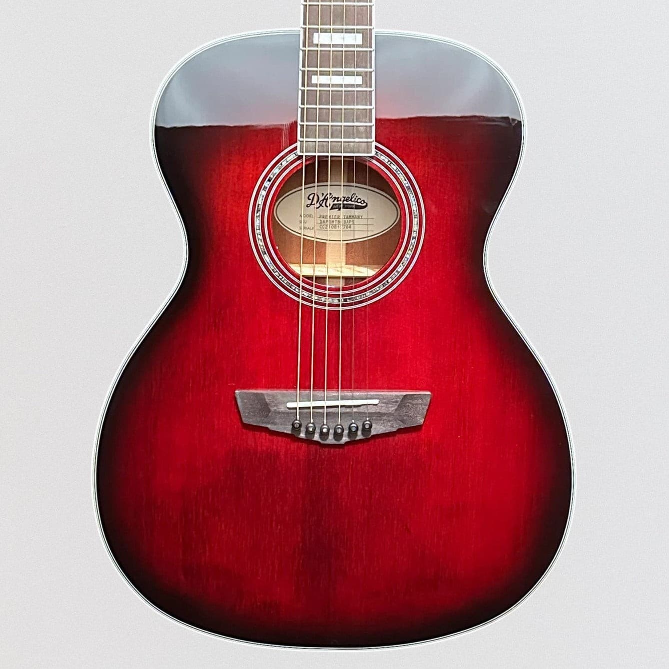 D'Angelico Premier Tammany Orchestra Acoustic-Electric Guitar - Trans Black