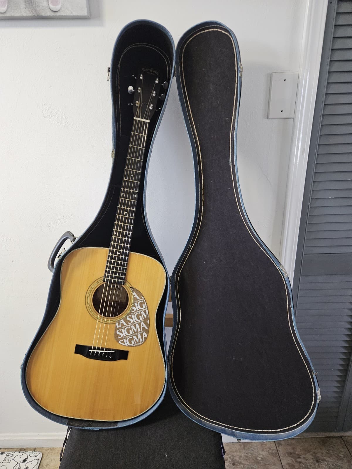 Vintage Sigma by Martin DM-3 Acoustic Guitar w/ Original Chipboard Case