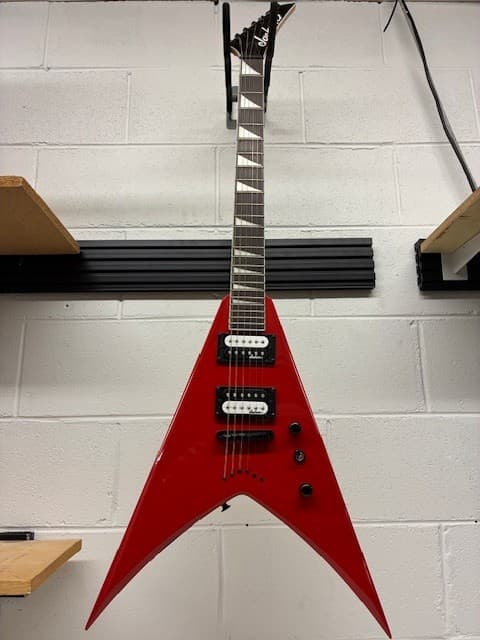 US Jackson King V KVXMG Electric Guitar - Red Gloss, Mahogany BodyHH Pickups