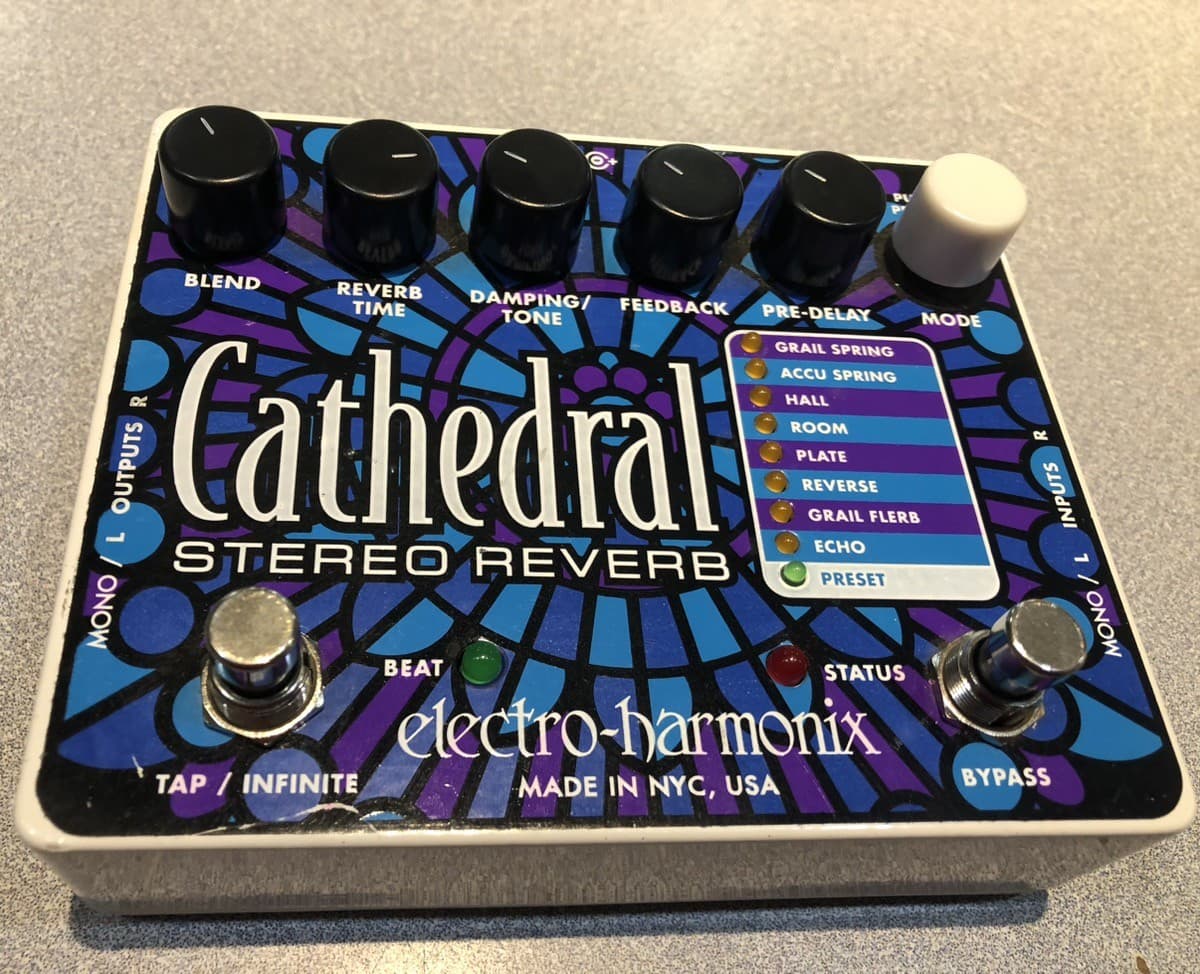 Electro Harmonix Cathedral Stereo Reverb Guitar Effect Pedal Shoegaz (CLN071573)