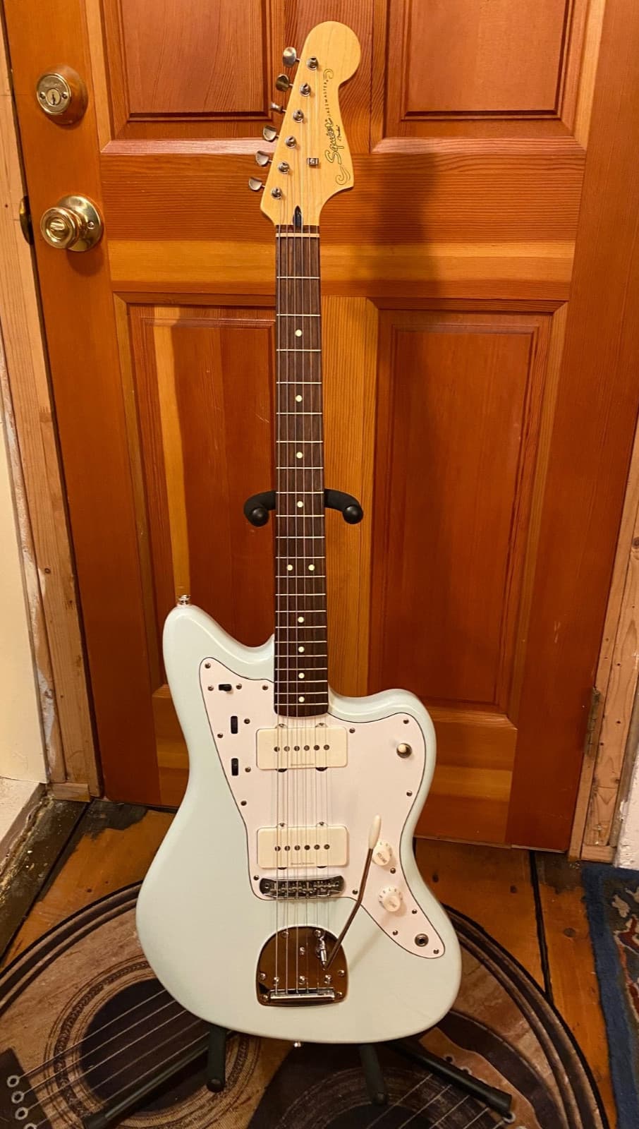 2015 Squier Fender Vintage Modified Jazzmaster Sonic Blue Rosewood Neck shoegaze