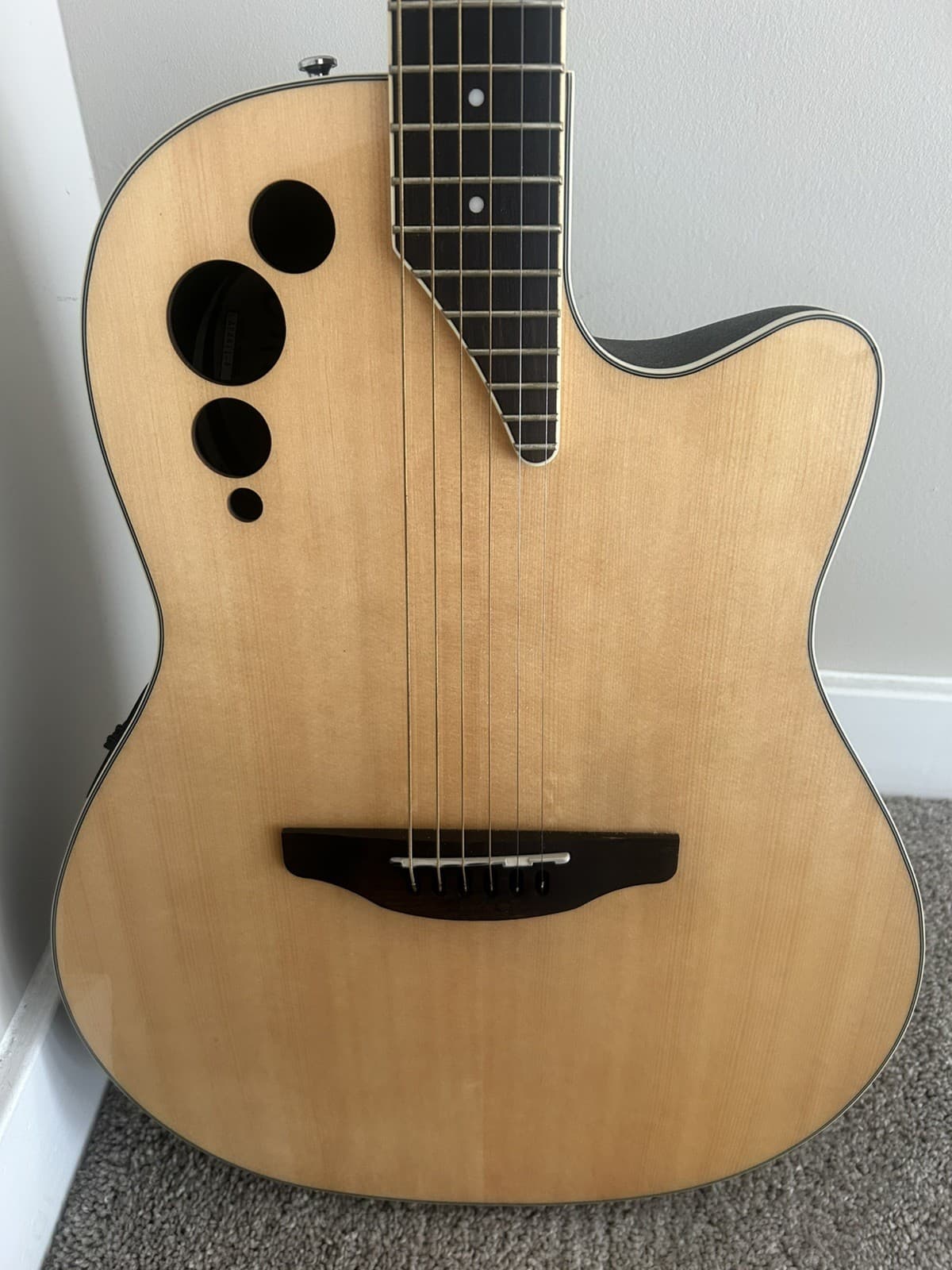 Ovation Applause Elite Mid Depth Natural Acoustic-Electric Guitar AE44II-4