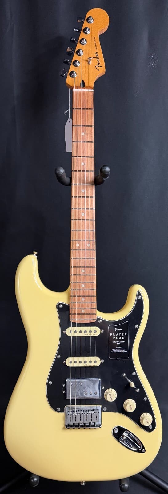 Fender Player Plus Stratocaster HSS HT Hardtail Electric Guitar Vintage White