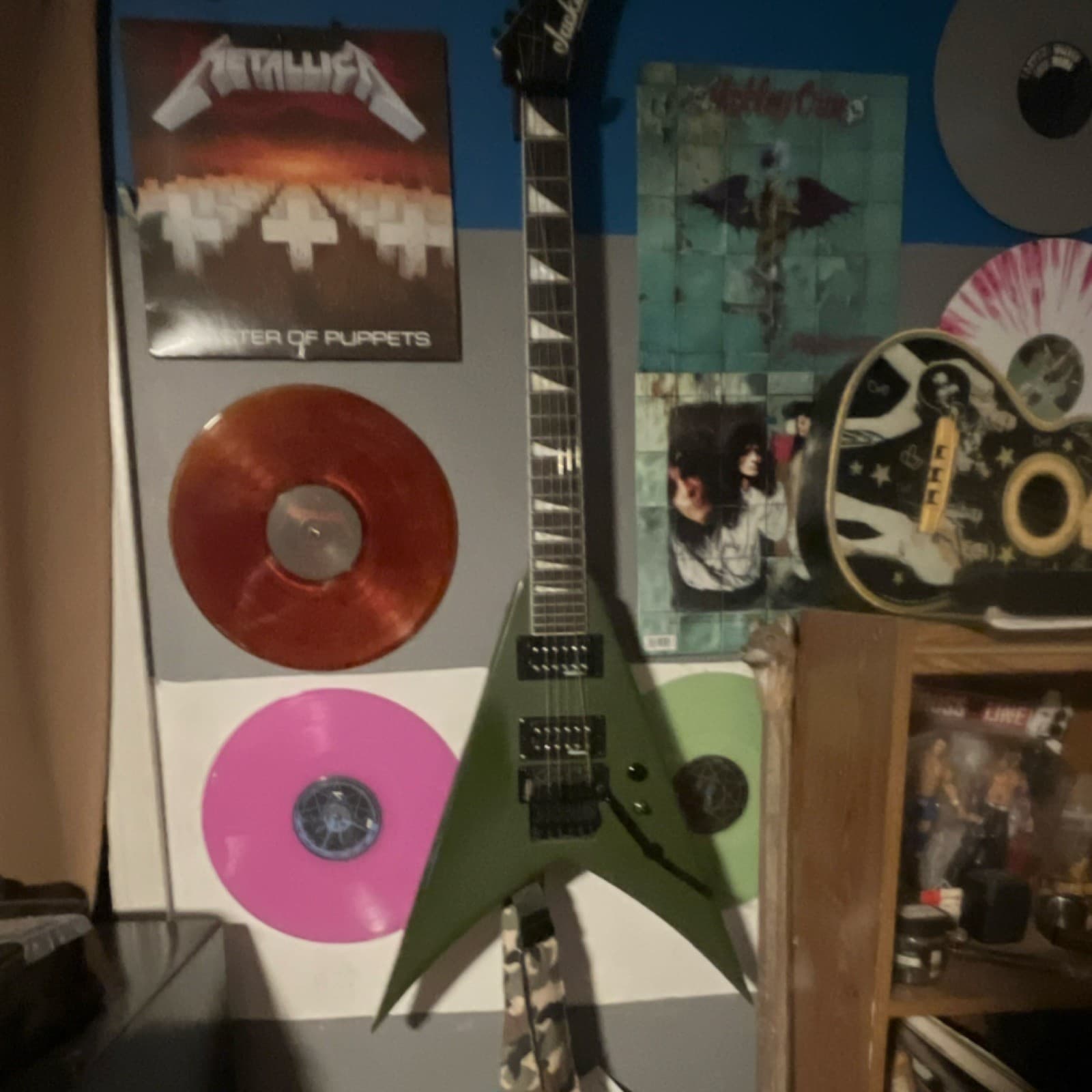 Jackson Electric Guitar Green V Shape Solid Body 6 String CMJ2429885