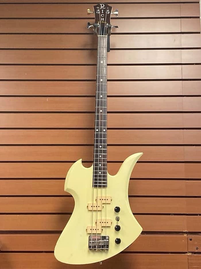 B.C. Rich Mockingbird Bass N.J. Series - early 80's - Antique White
