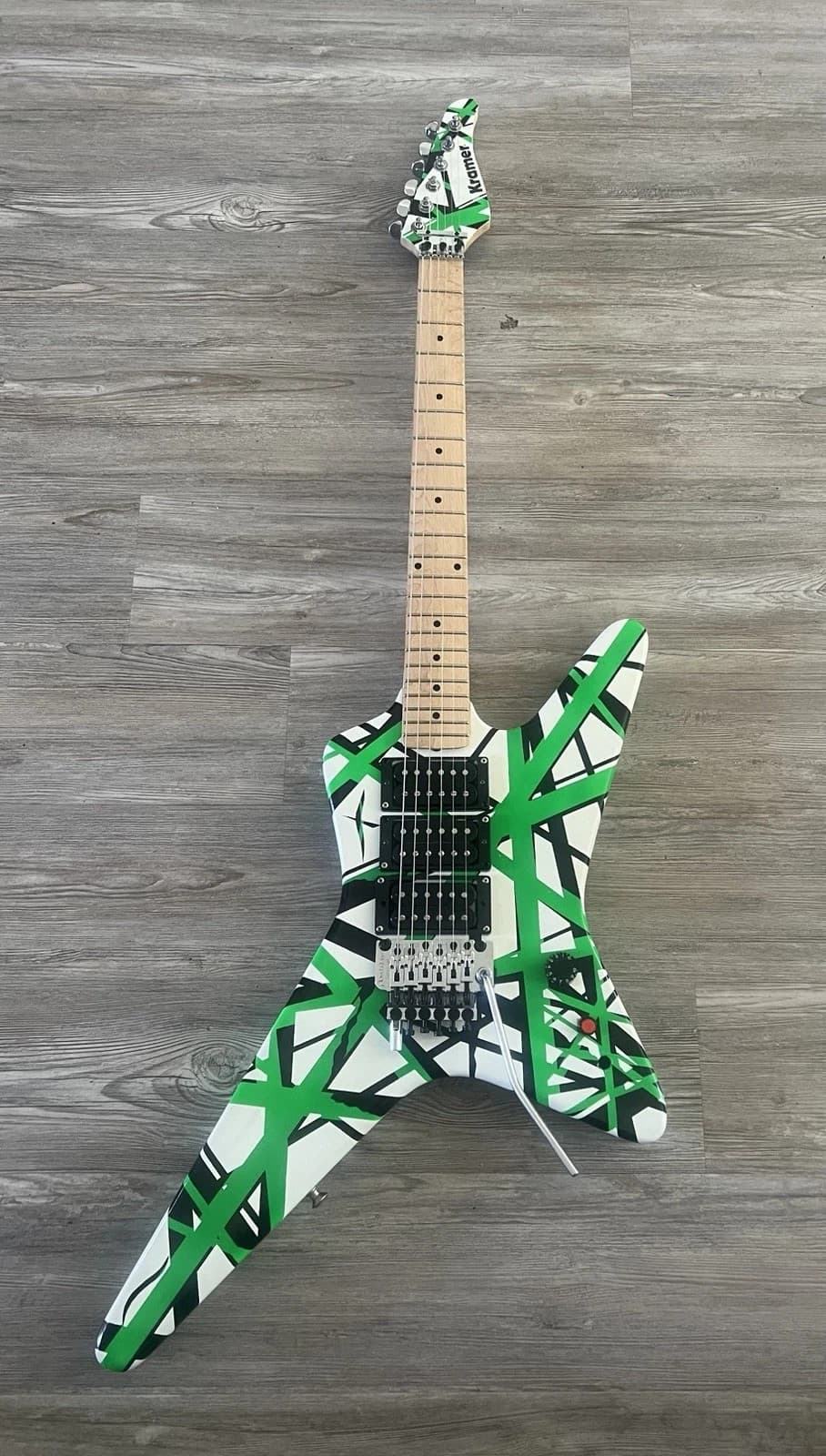 Kramer Voyager Guitar Chrome Brass Block Floyd Rose with EVH D-Tuna