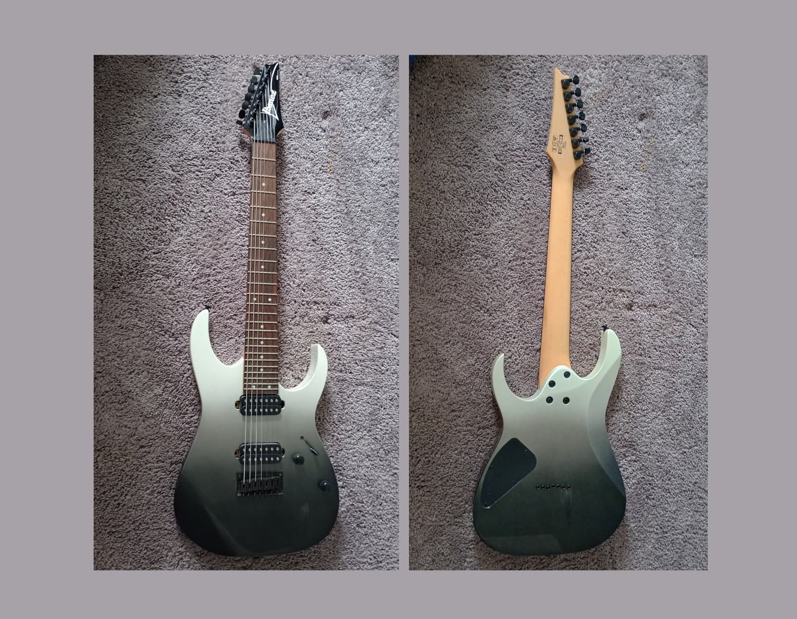Ibanez RG7421 PFM 7 STRING Electric Guitar Pearl Black Fade Metallic