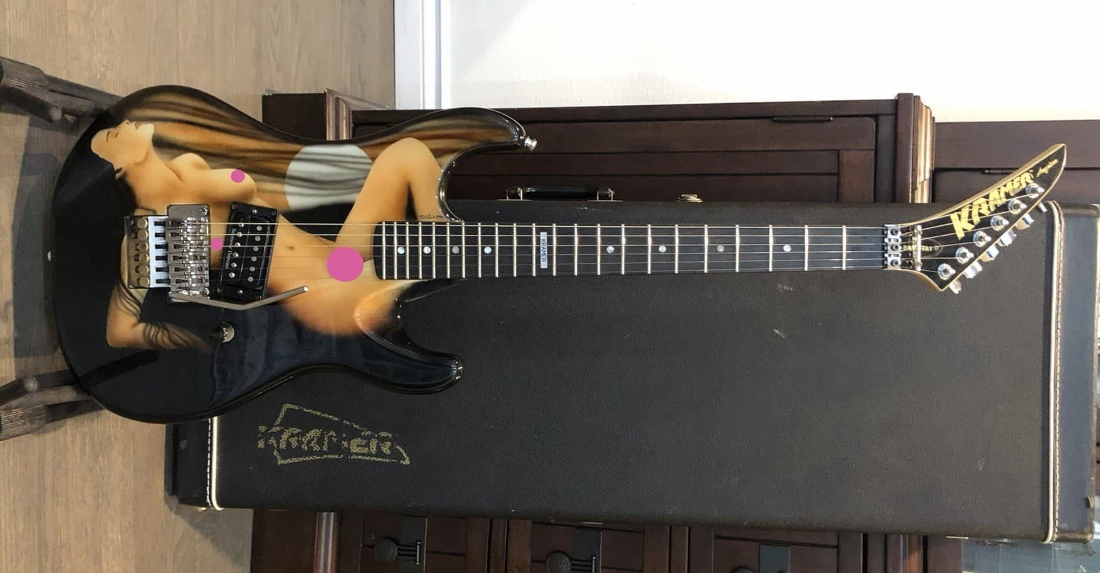 80s US Kramer Guitars Baretta/Kline Graphic - Lady In The Nude/OHSC