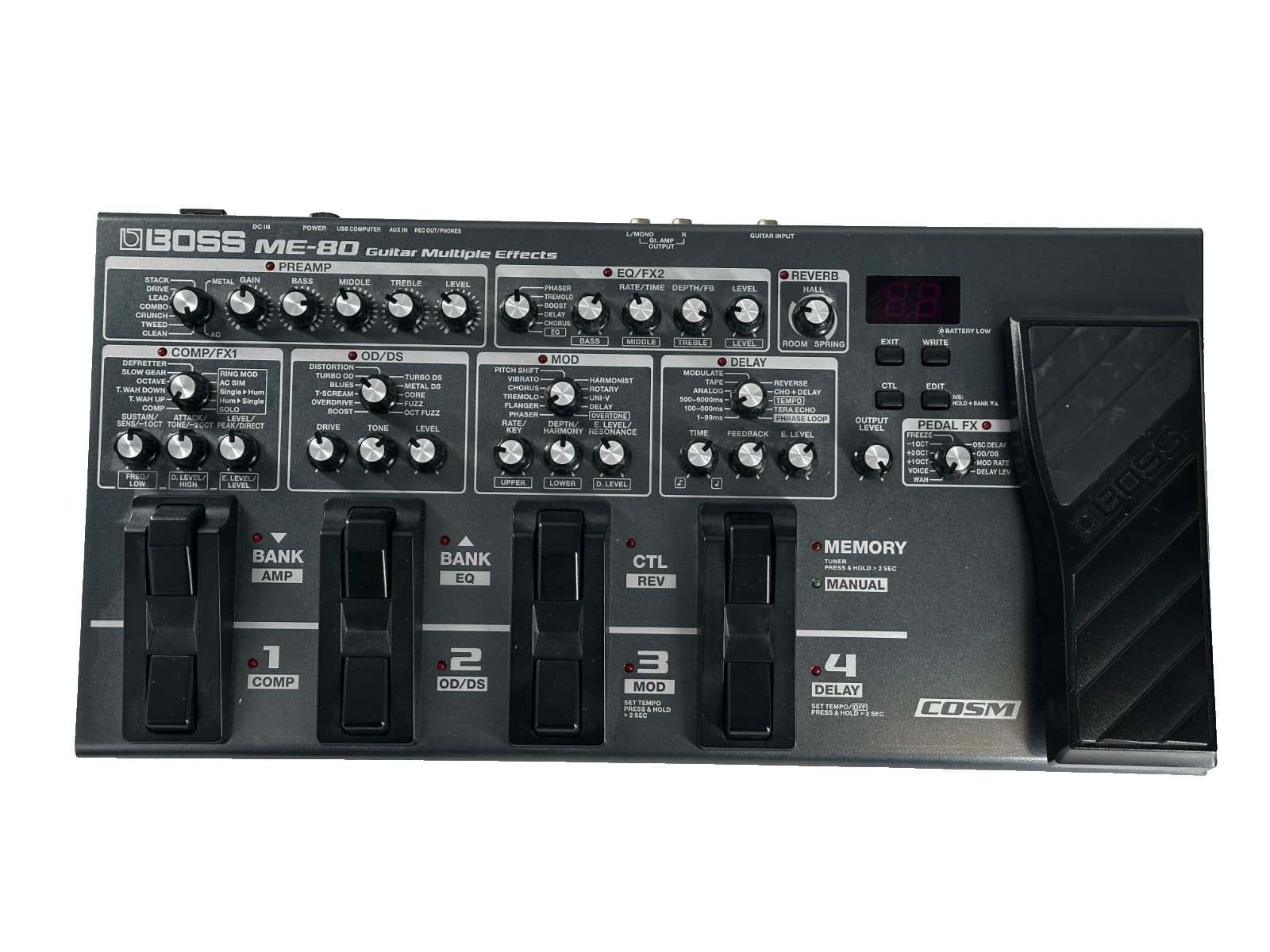 Boss ME-80 Digital Multi-Effects Pedalboard for Electric Guitar
