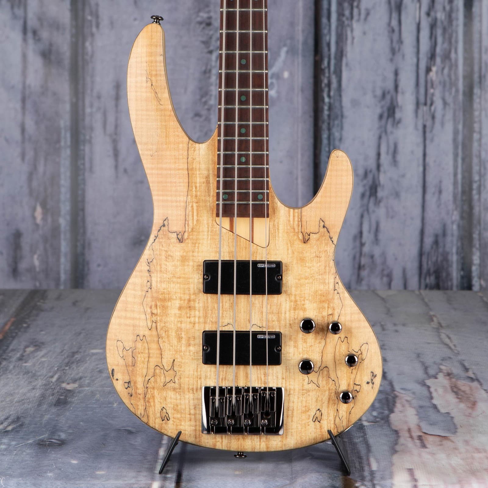 Used ESP LTD B-204SM Electric Bass, Natural Satin