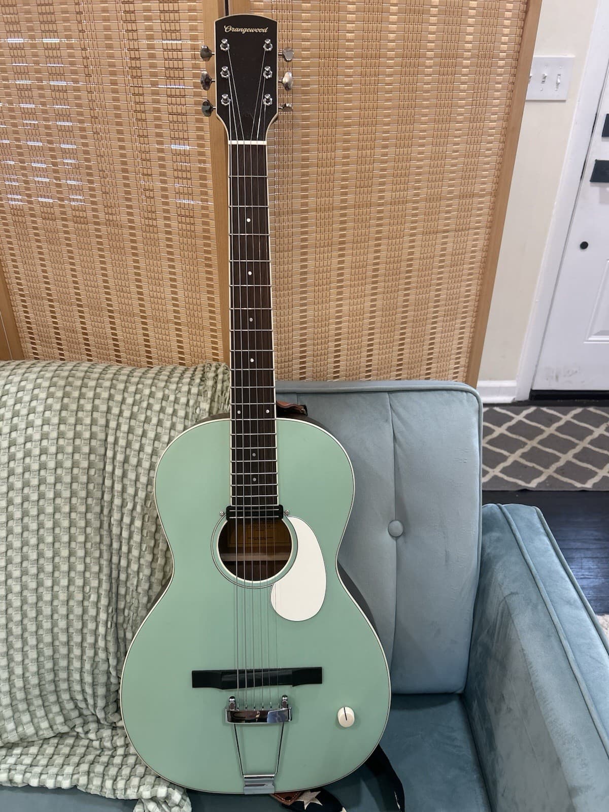 Orangewood Parlor Acoustic Guitar Green 6 String with Gig Bag