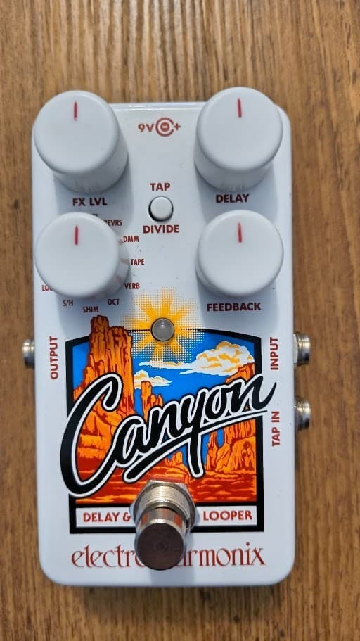 Electro-Harmonix Canyon Delay and Looper Guitar Pedal - White