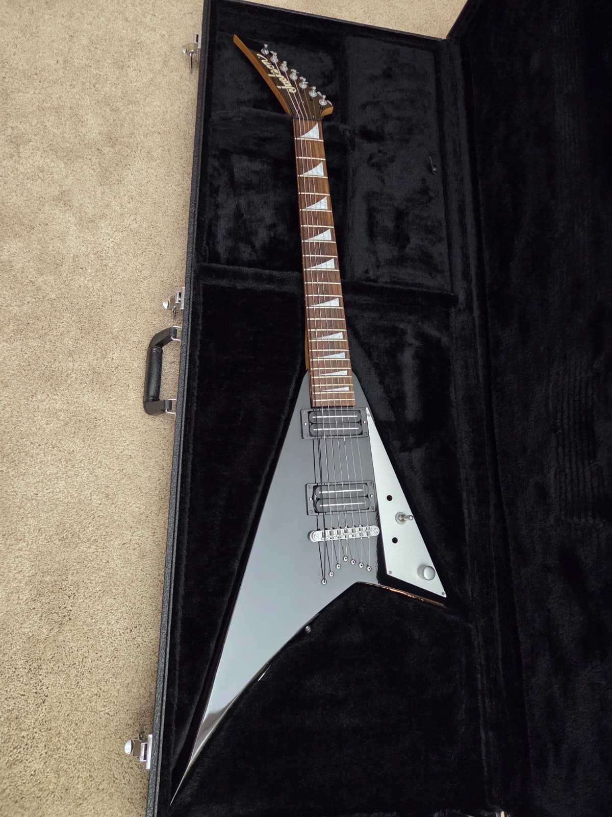 Jackson RR7R Randy Rhoads 7-string MIJ Japan shark fin V w/ Black Winter Rails