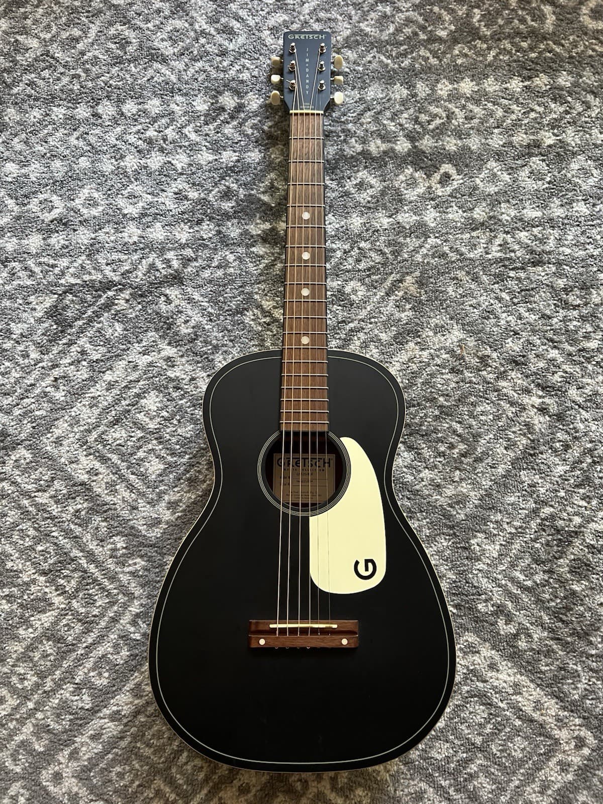 Gretsch Guitars Jim Dandy Flat Top Acoustic Guitar Black (Parlor Size)