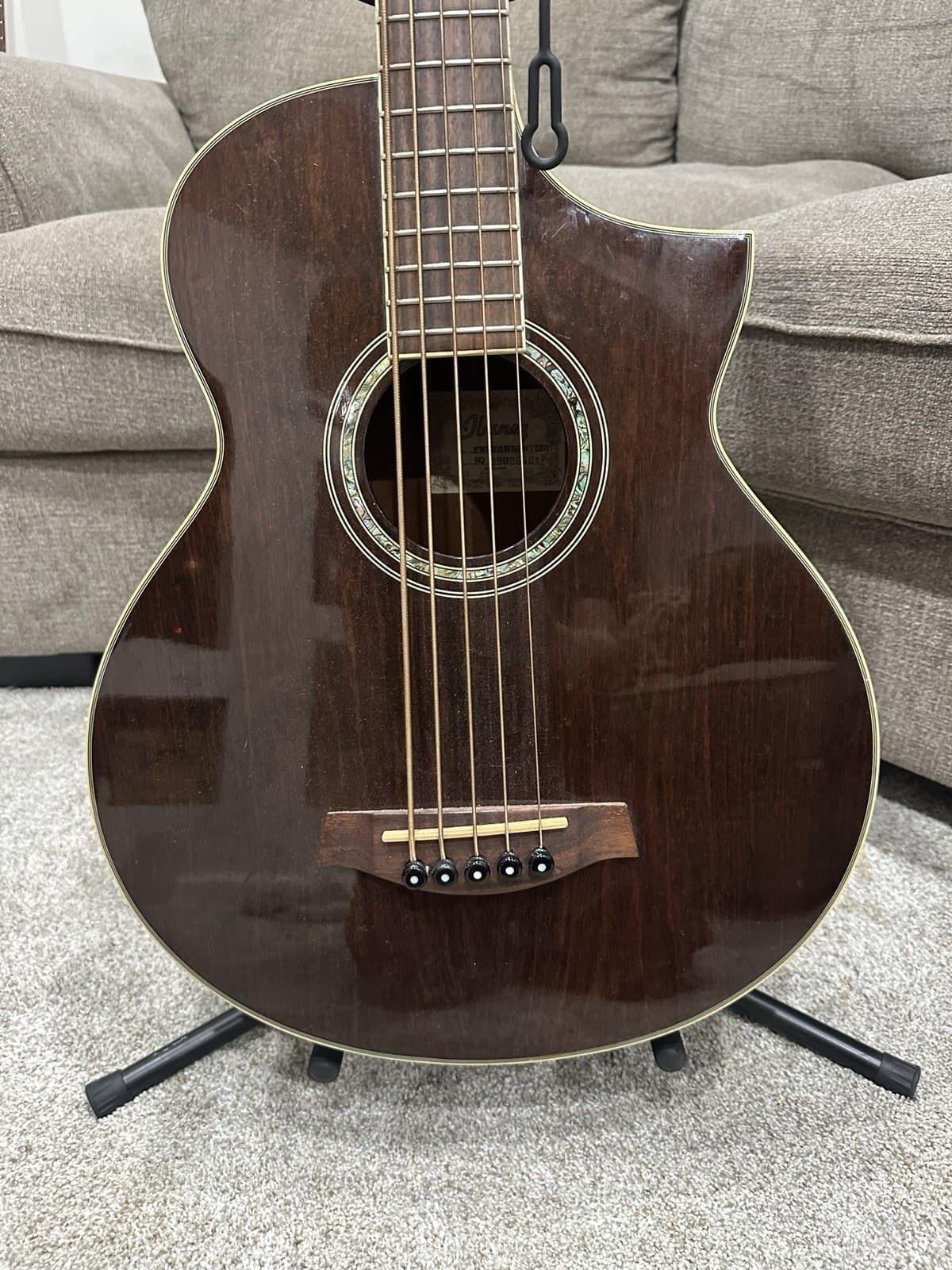 Ibanez EWB205WNENT 5 string acoustic Bass guitar