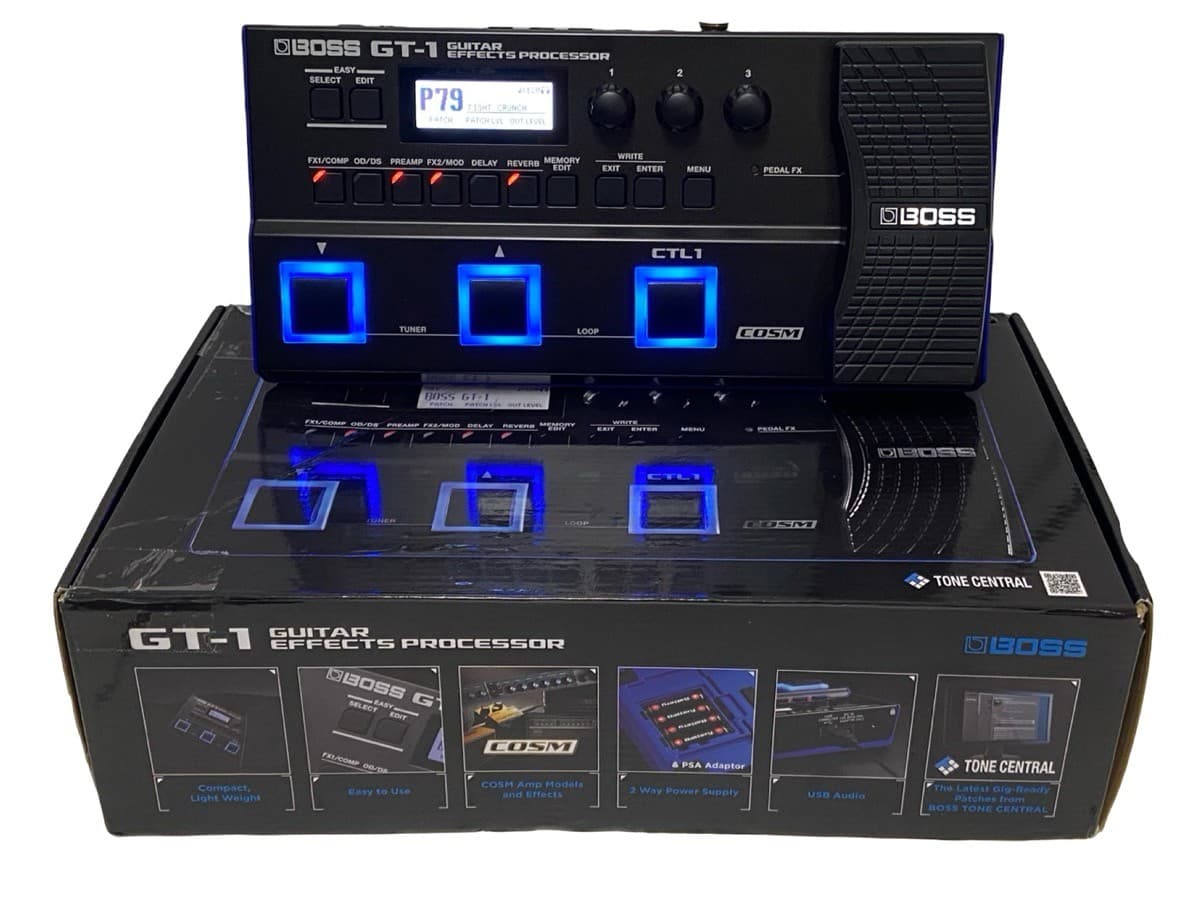 BOSS GT-1 COMPACT BATTERY POWERED GUITAR MULTI-EFFECTS PROCESSOR W/G (EPJ032655)