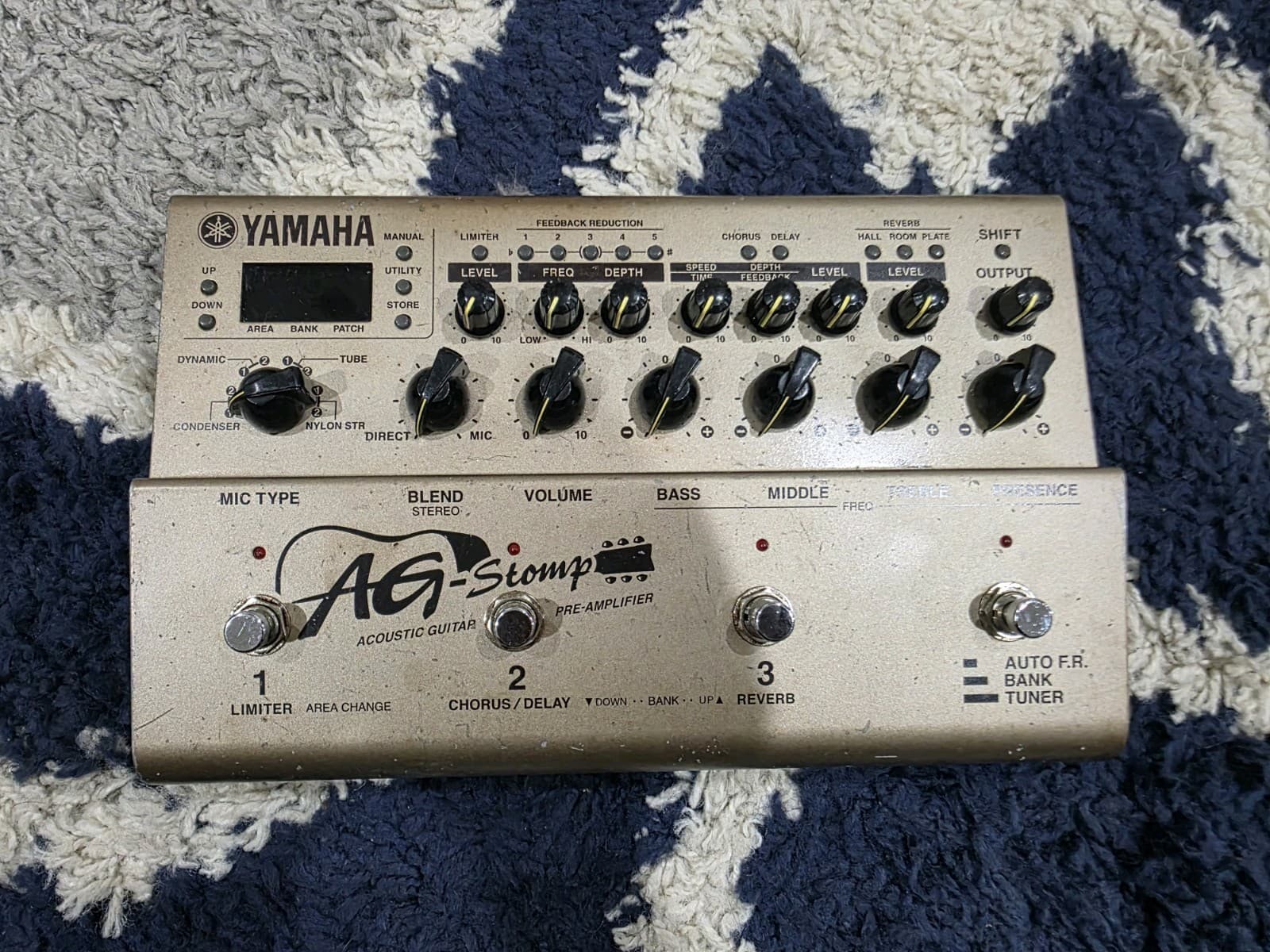 YAMAHA AG STOMP Acoustic Guitar Preamp Effect Pedal NO CORD