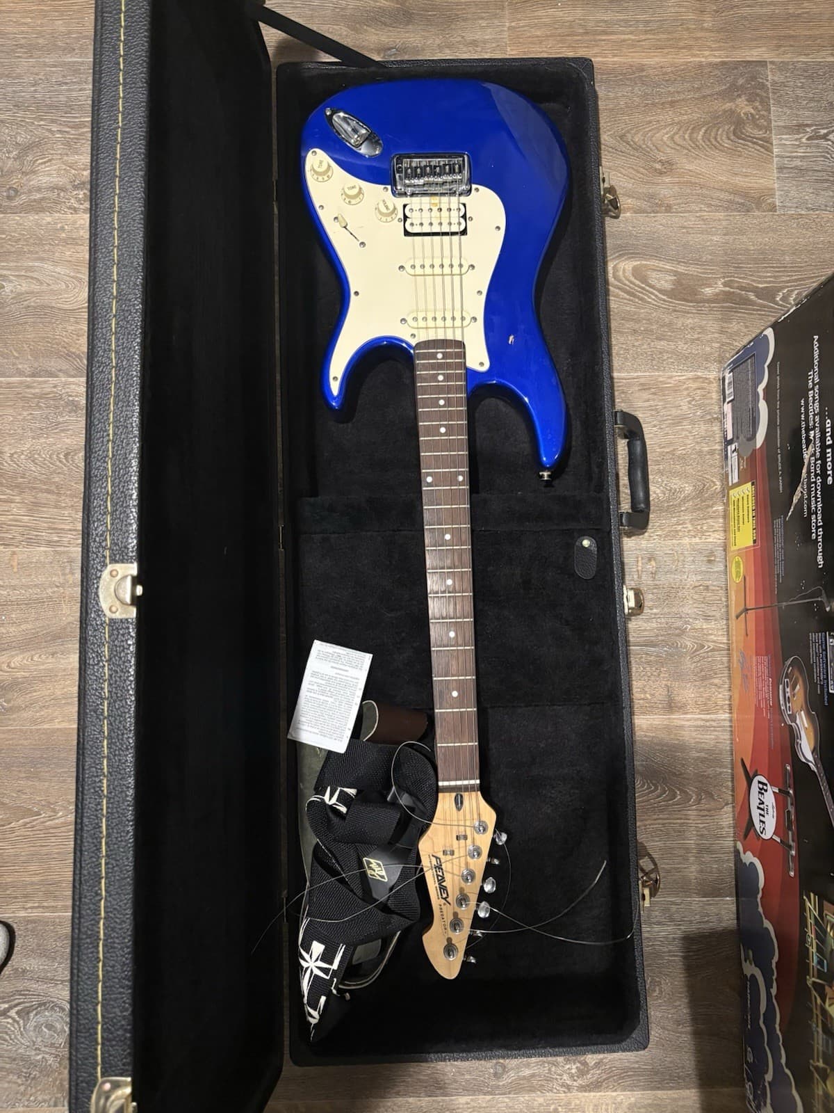 Peavey Predator International Blue Electric Guitar w/ Case, Strap, Cable