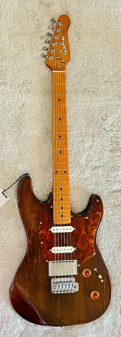 Godin Session T-Pro LTD Electric Guitar in Kanyon Burst, Maple Neck w/Bag