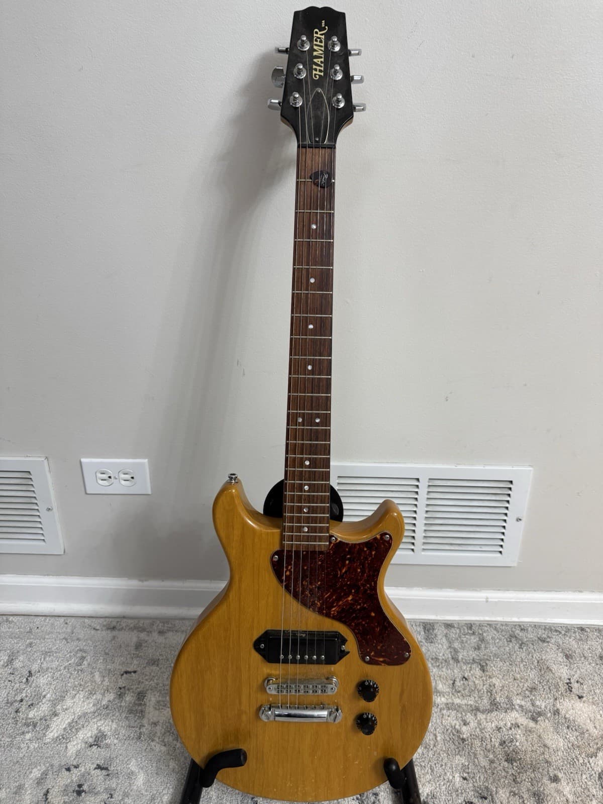 Hamer USA Special Junior P90 Electric Guitar Natural Finish + Hard Case