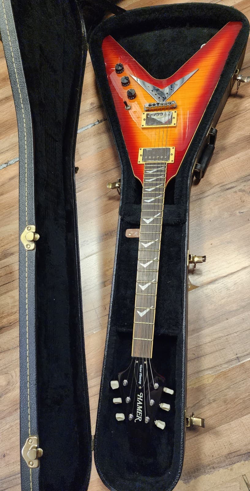 Hamer Vector Flametop Electric Flying V Guitar