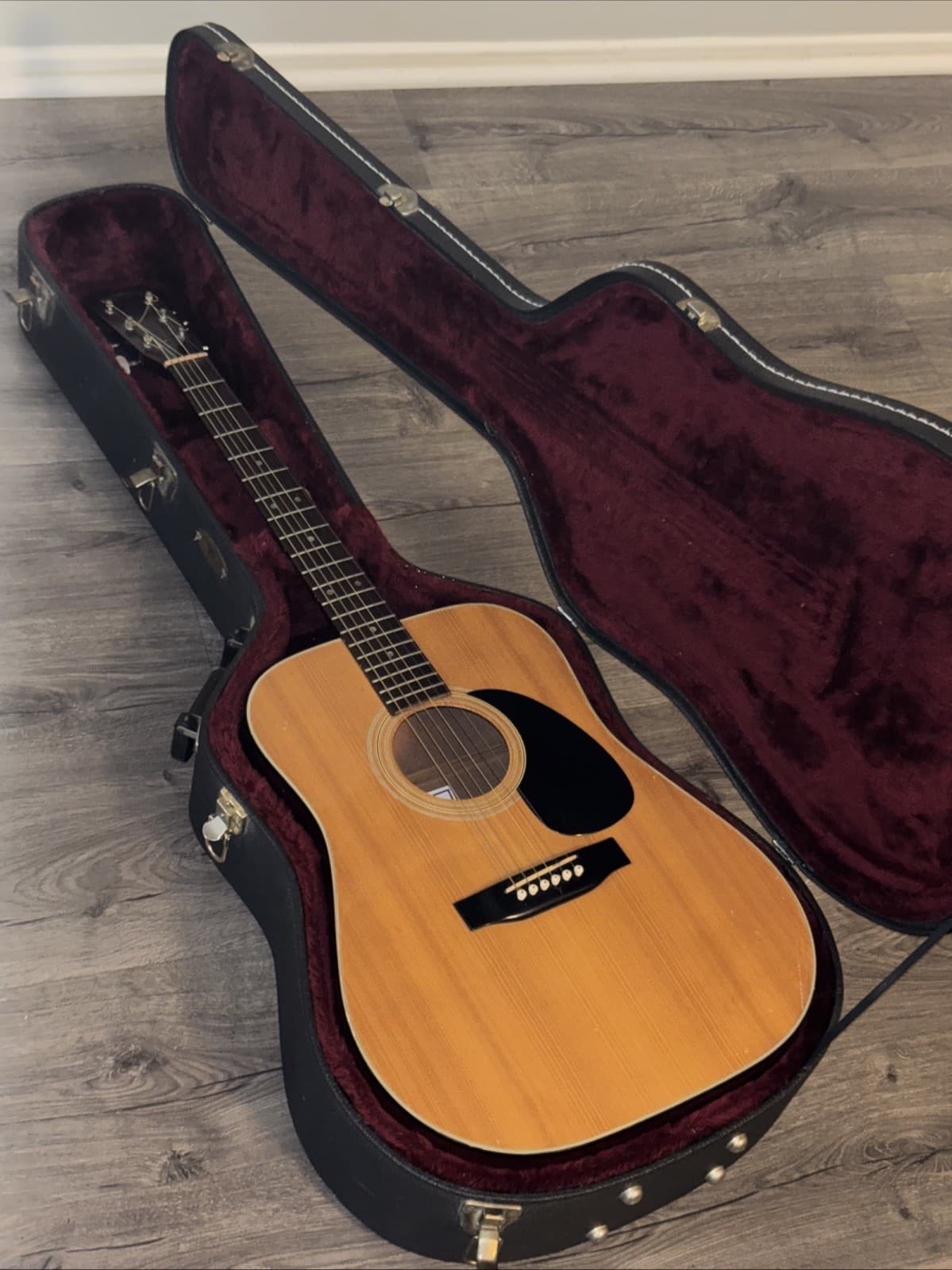 Vintage C.F. Martin 80's Sigma DM-4 Dreadnought Acoustic Guitar & TKL Case