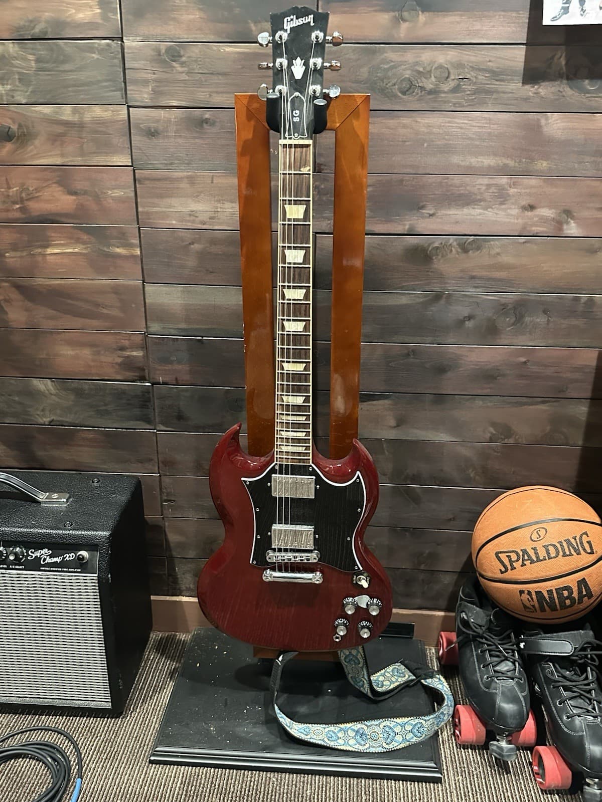 Gibson SG Standard 6 String Solid Electric Guitar - Red (SG6100VENH1)