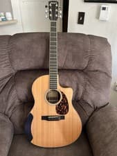 Larrivee LV-03RE solid wood acoustic electric guitar with upgraded archtop case 
