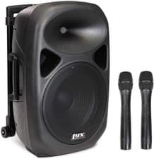 LyxPro 12'' Active PA Rechargeable Battery Speaker System, Foldable Carry Handle