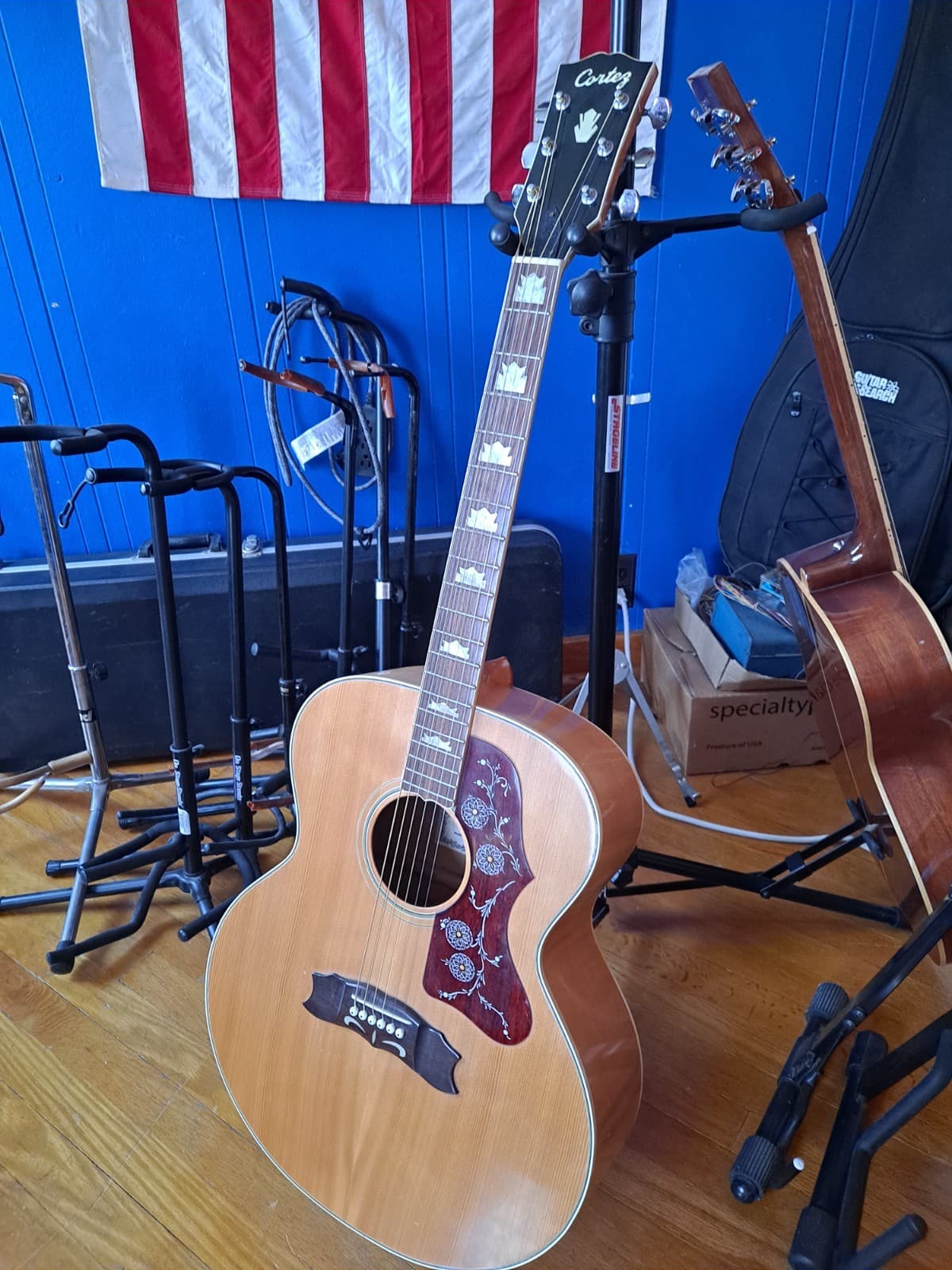 Vintage CORTEZ JUMBO ACOUSTIC GUITAR J200 Japan As Shown LOCAL P/U ONLY!