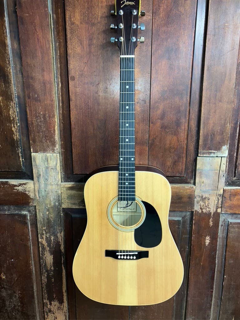 Johnson Solid Top Dreadnought Steel String Acoustic Guitar JG-615