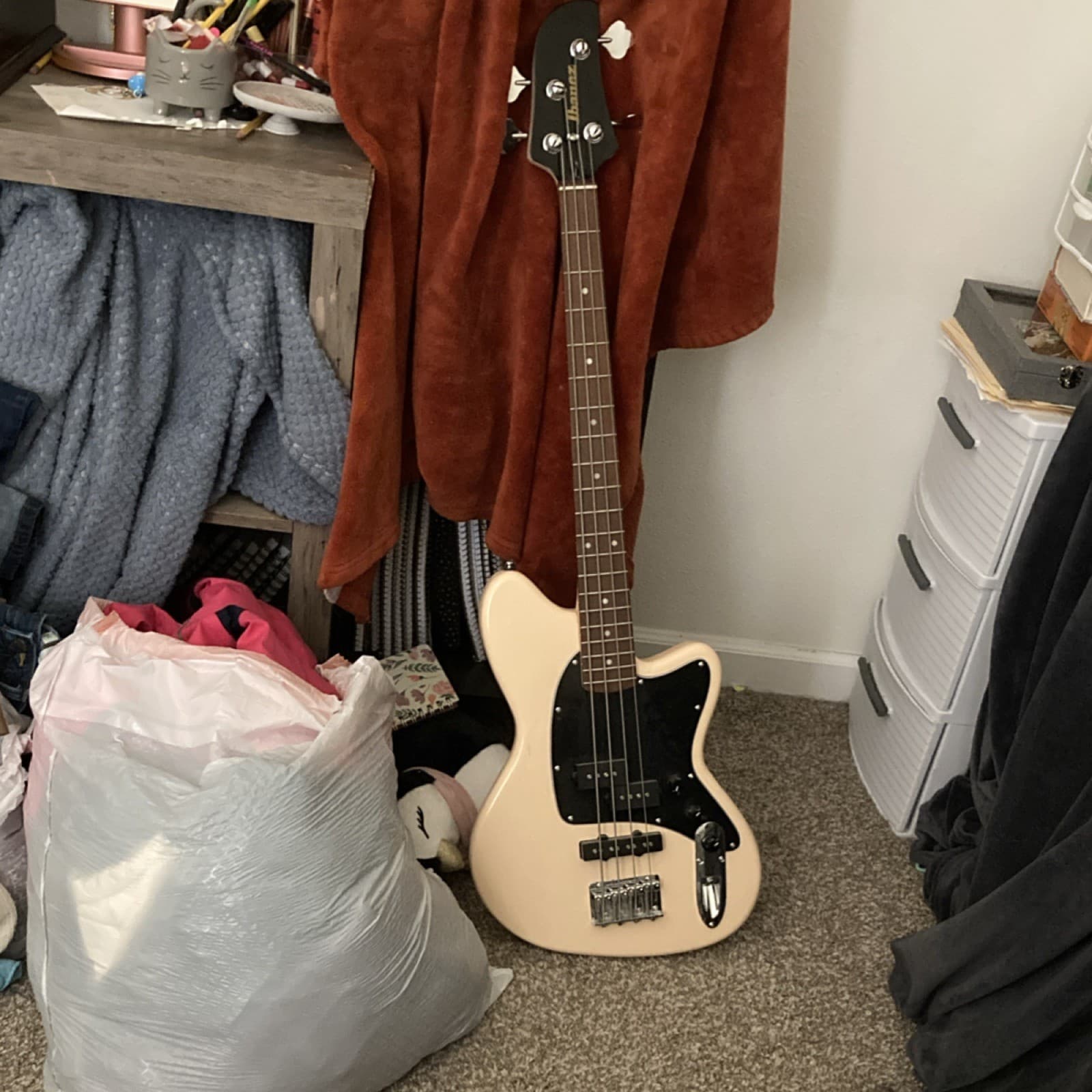 Ibanez Talman Electric Bass Guitar 4-String Solid Body Beige Right-Handed