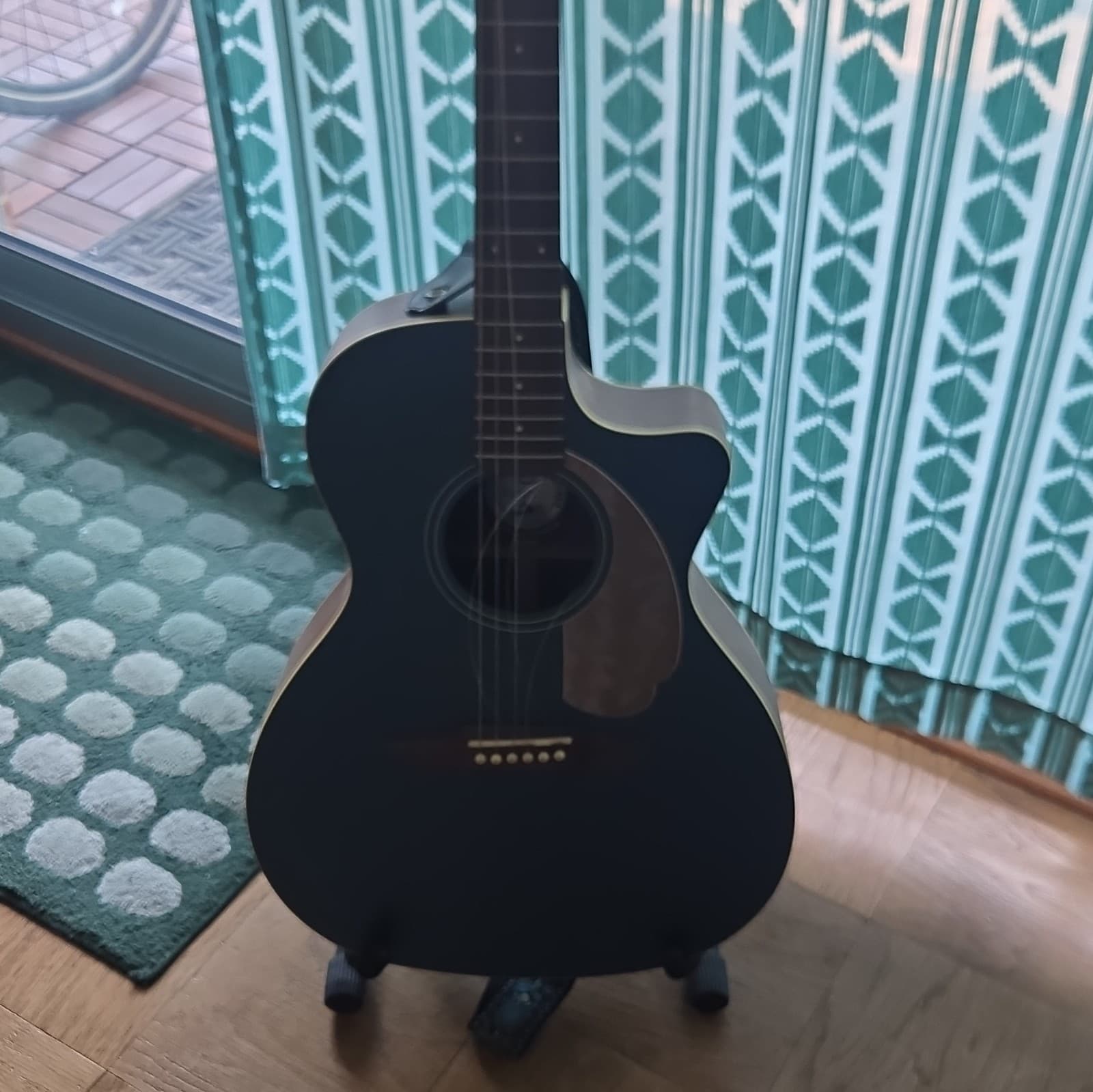 Fender Newporter Player California Series Black Concert 6-String Acoustic 2020