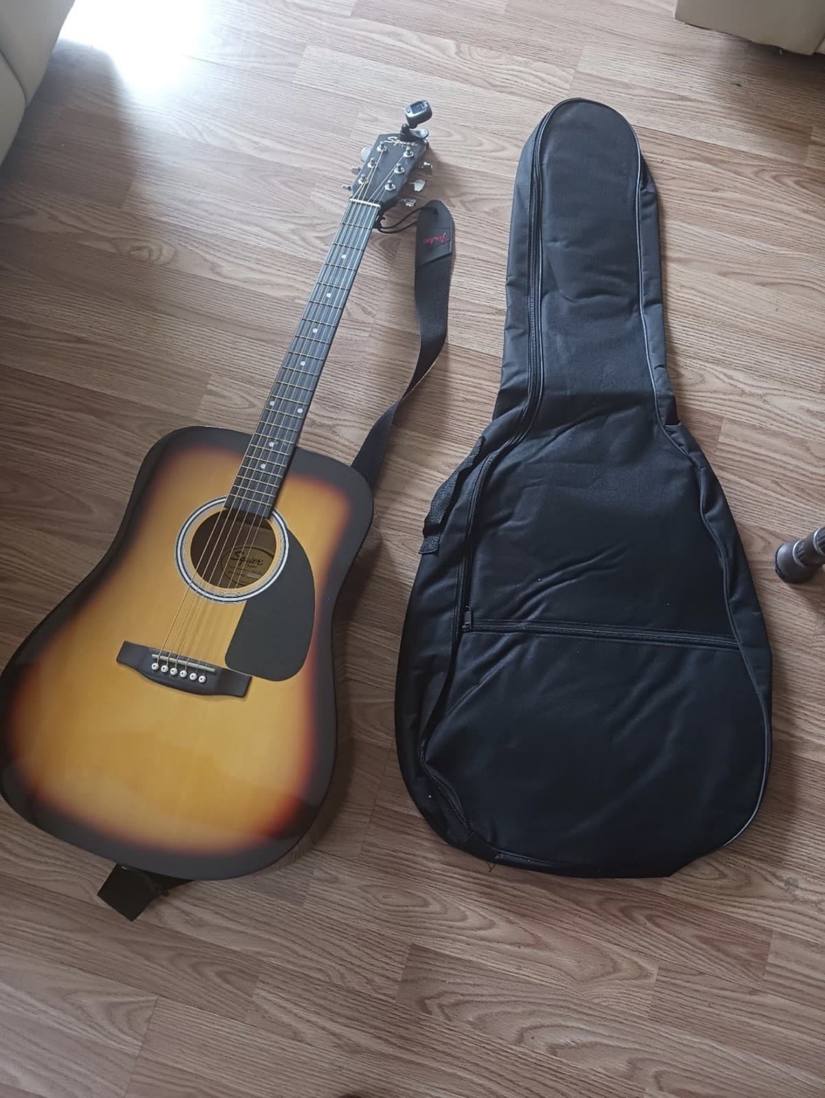Fender Squier Acoustic Guitar And Guitar Bag